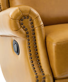 Martina Genuine Leather Manual Swivel Glider Recliner