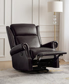 Martina Genuine Leather Manual Swivel Glider Recliner