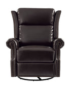 Martina Genuine Leather Manual Swivel Glider Recliner