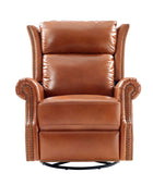 Martina Genuine Leather Manual Swivel Glider Recliner