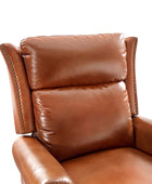 Martina Genuine Leather Manual Swivel Glider Recliner