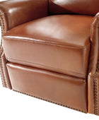 Martina Genuine Leather Manual Swivel Glider Recliner