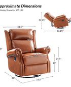 Martina Genuine Leather Manual Swivel Glider Recliner