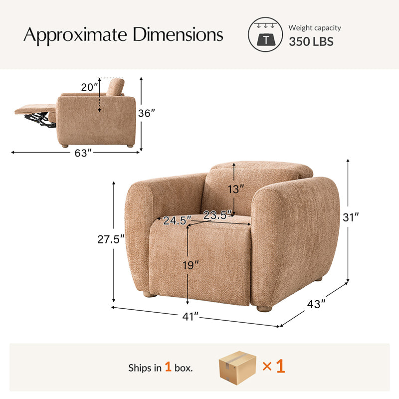 Tobias Dual-Motor Power Recliner Motion Chair