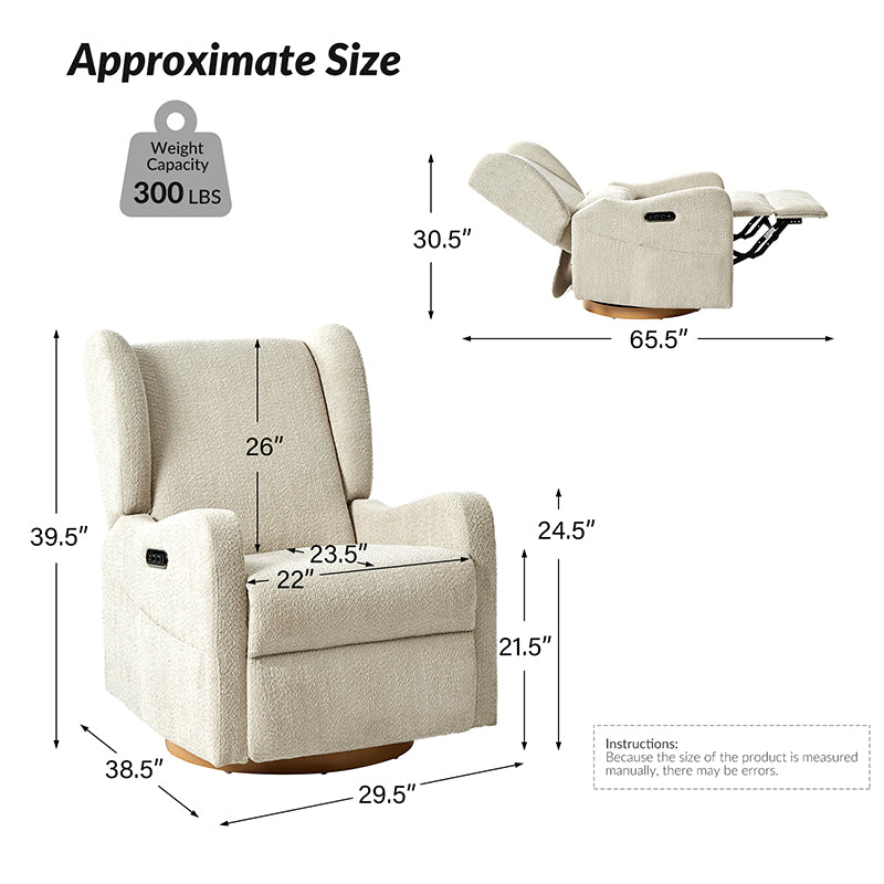 Rex Swivel Nursery Glider Recliner Chair