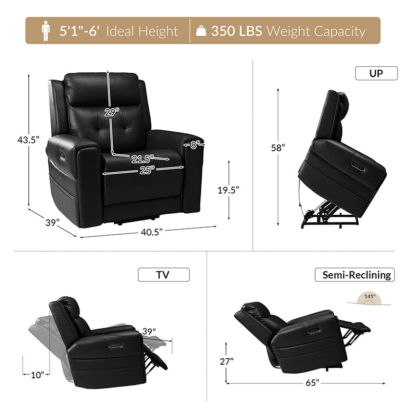 Horace Lift Support Deluxe Power Recliner