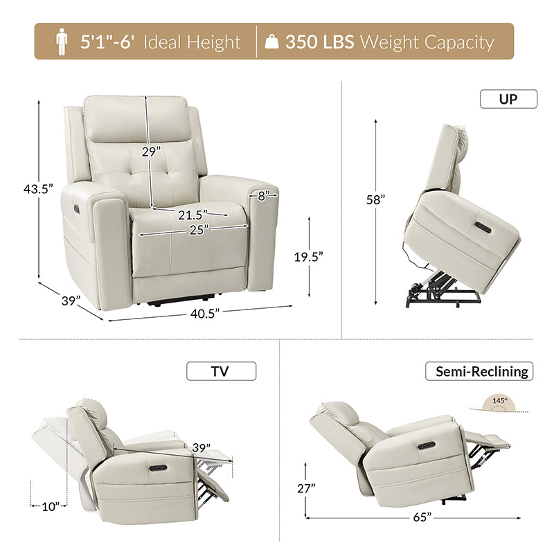 Horace Lift Support Deluxe Power Recliner