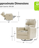 Mark Modern Faux Leather Electronic Power Swivel Recliner with Marker Lamp