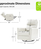 Mark Modern Faux Leather Electronic Power Swivel Recliner with Marker Lamp