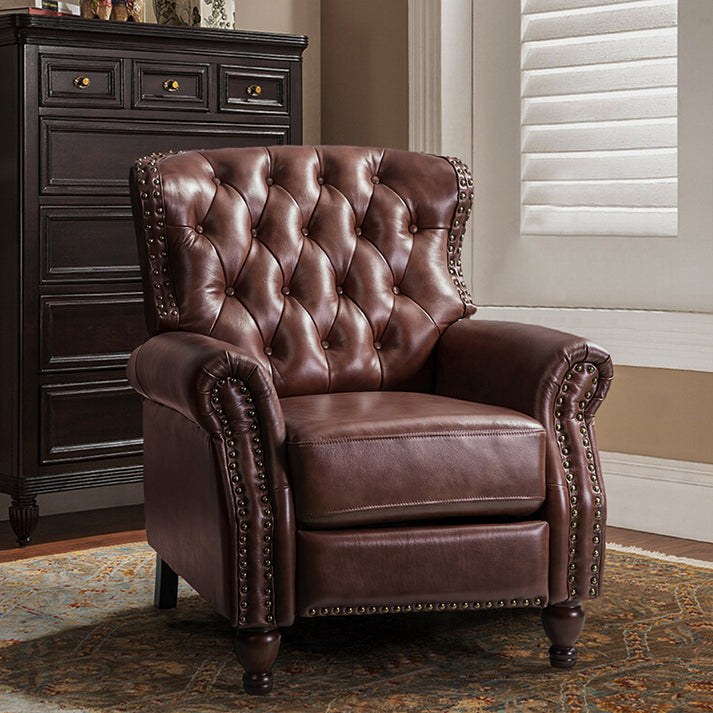 Gabrielle Genuine Leather Oversized Recliner - Hulala Home