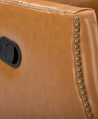 Harvey Genuine Leather Manual Swivel Recliner