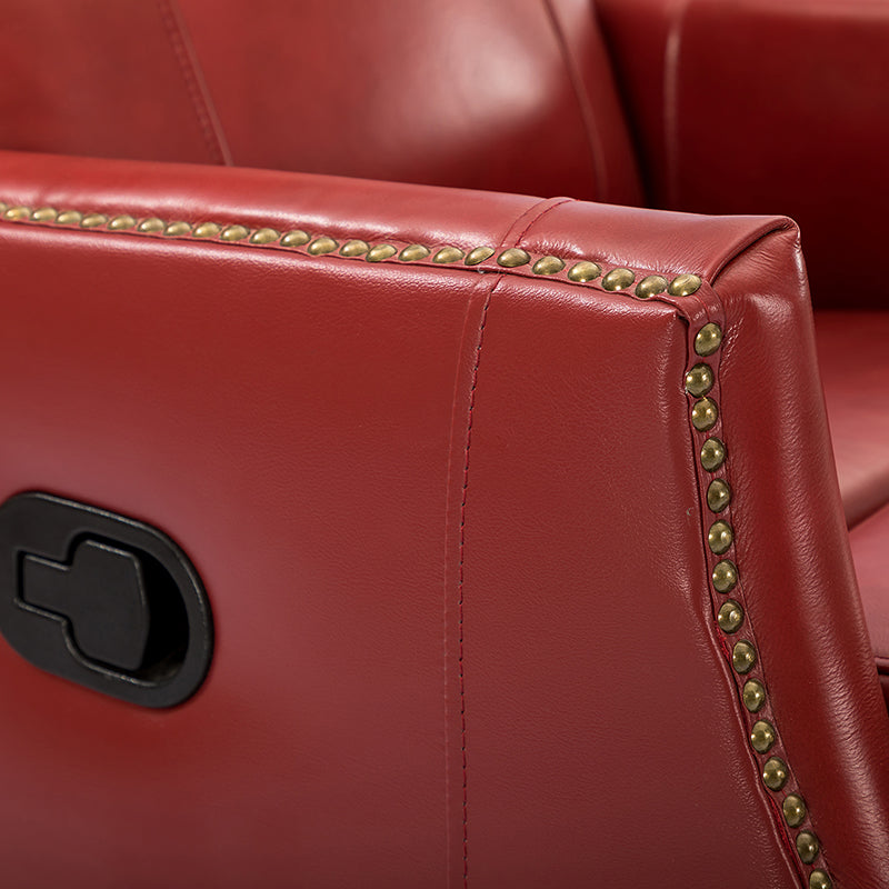 Harvey Genuine Leather Manual Swivel Recliner