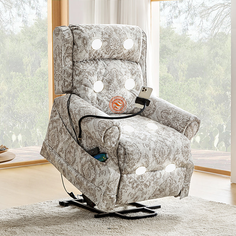 Harold Lift Assist Power Recliner With Massage Heat And Manual Headrest