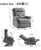 Hector Lift Assist Power Recliner With Massage Heat And Manual Headrest