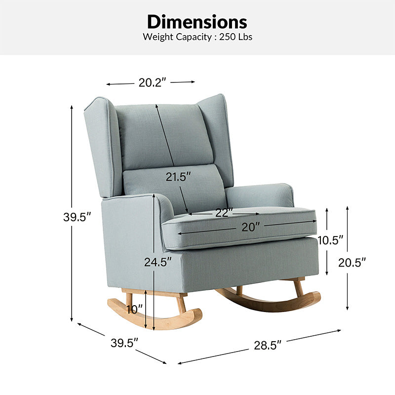 Andreo Modern Tufted Upholstered Rocking Chair