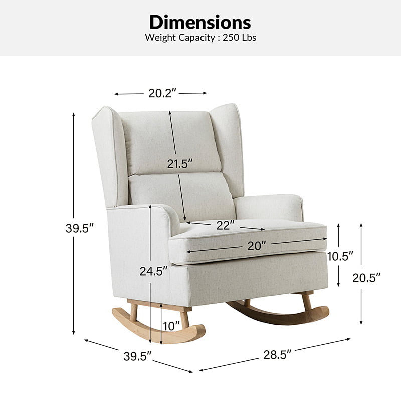 Andreo Modern Tufted Upholstered Rocking Chair