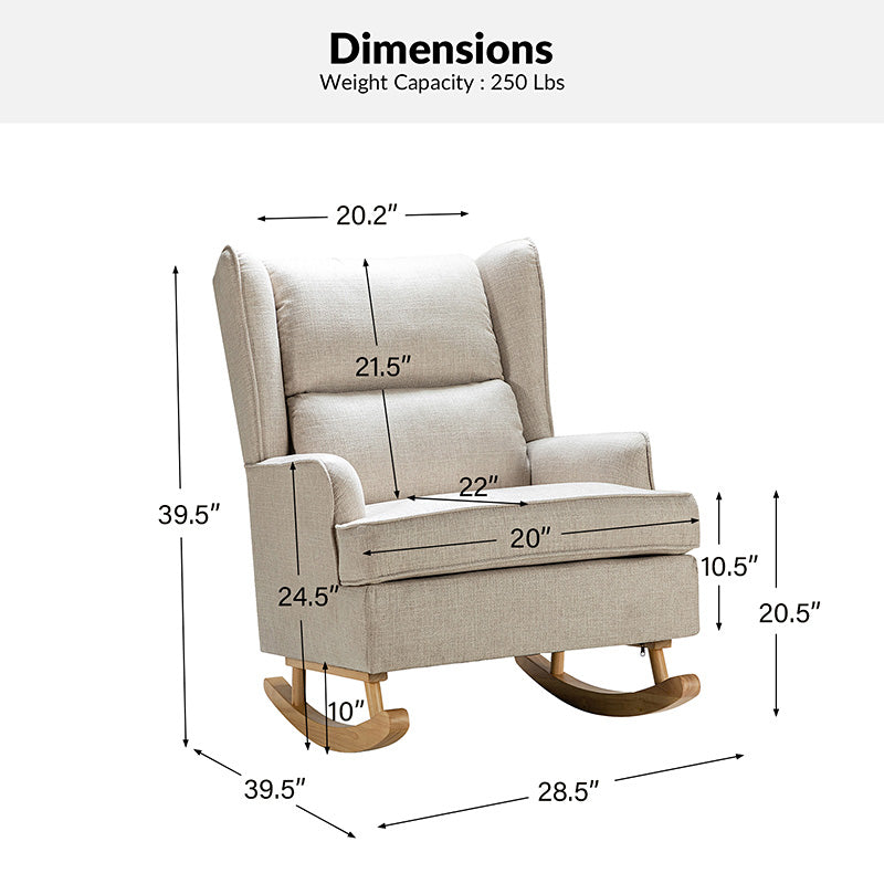 Andreo Modern Tufted Upholstered Rocking Chair