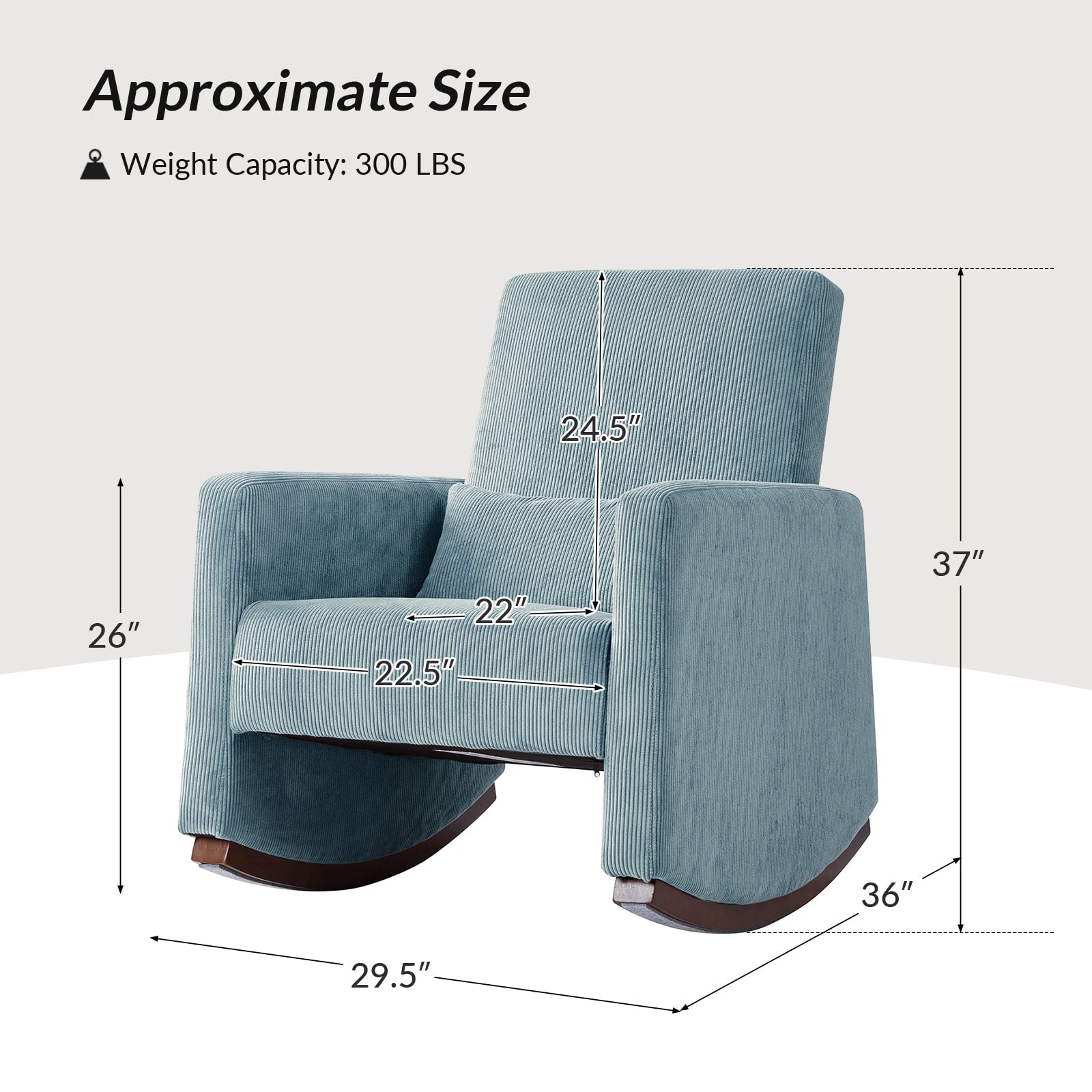 Ed Modern Nursery Rocking Chair with Durable and Stable Frame