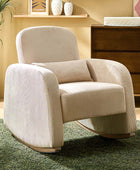 Richard Modern Solid Wood Rocking Chair with Lumbar Pillow