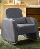 Richard Modern Solid Wood Rocking Chair with Lumbar Pillow
