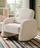 Richard Modern Solid Wood Rocking Chair with Lumbar Pillow