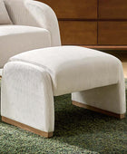 Rounded Modern Design Corduroy Ottoman