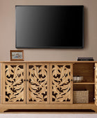 Jordan 63″ Wide 4-Door Sideboard – Solid Wood Console Cabinet