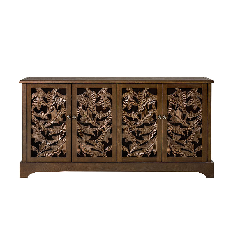Jordan 63″ Wide 4-Door Sideboard – Solid Wood Console Cabinet