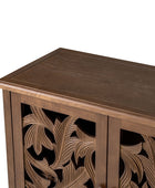 Jordan 63″ Wide 4-Door Sideboard – Solid Wood Console Cabinet
