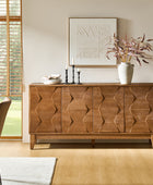 Kamu 60″ Wood Sideboard – Mid-Century Modern Storage Cabinet