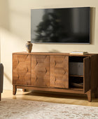 Kamu 60″ Wood Sideboard – Mid-Century Modern Storage Cabinet