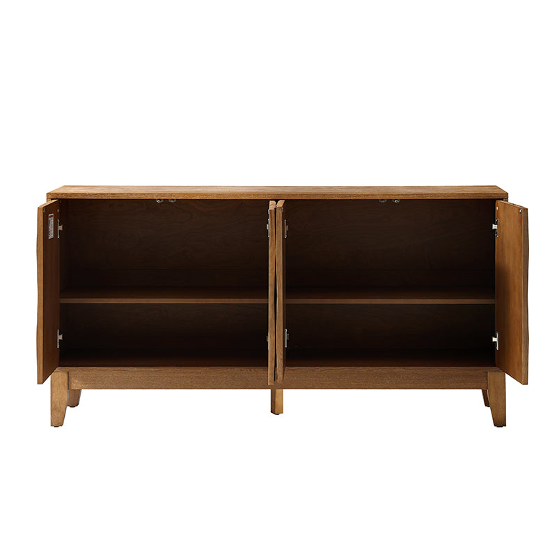 Kamu 60″ Wood Sideboard – Mid-Century Modern Storage Cabinet