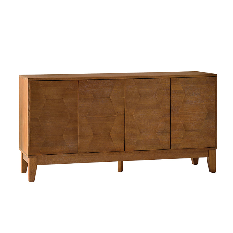 Kamu 60″ Wood Sideboard – Mid-Century Modern Storage Cabinet
