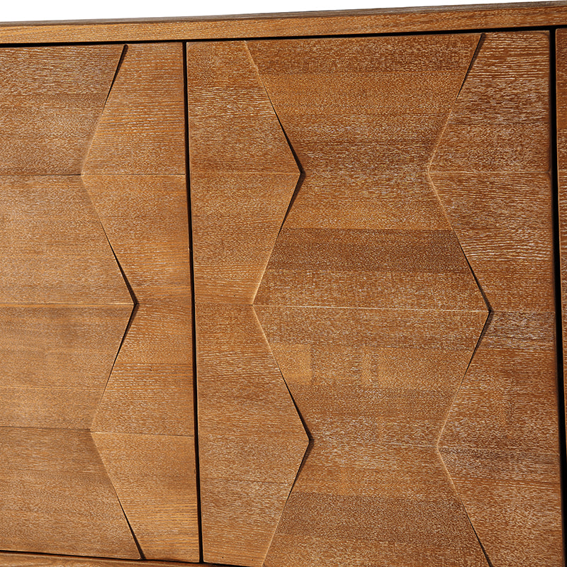 Kamu 60″ Wood Sideboard – Mid-Century Modern Storage Cabinet