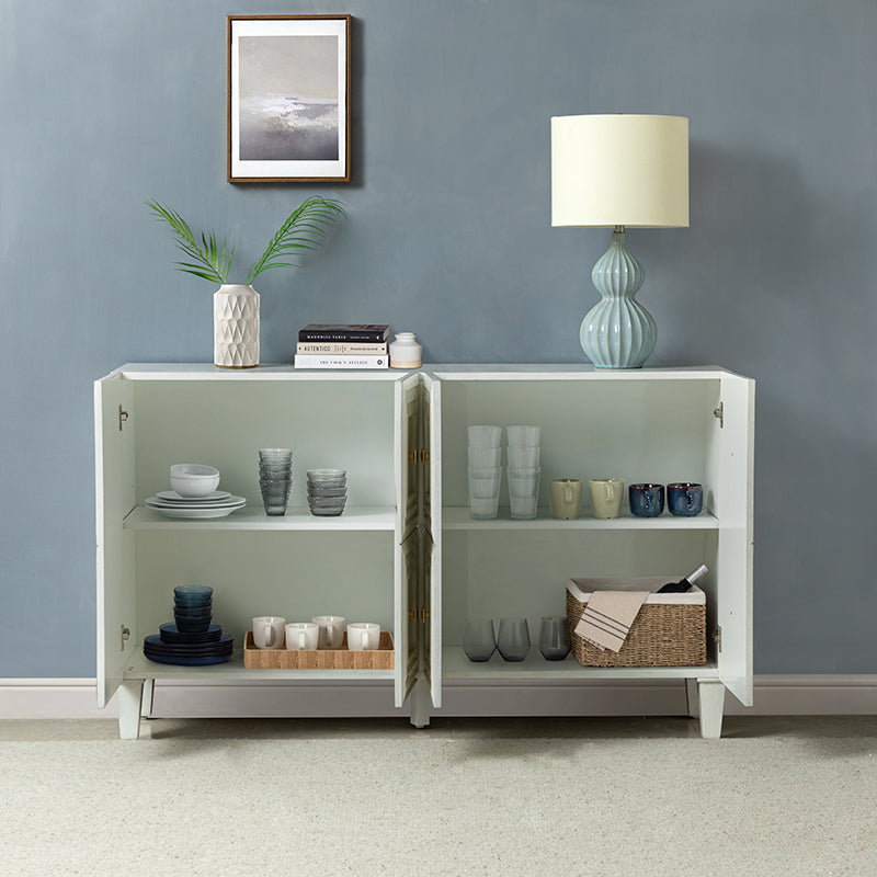 Amy 58" Wide Storage Sideboard with Solid Wood Legs