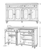 Penny 58'' Wide 2 Drawer Sideboard Buffet