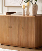 Mack Modern Fluted Solid Wood Sideboard with Elegant Storage Solution