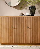 Mack Modern Fluted Solid Wood Sideboard with Elegant Storage Solution
