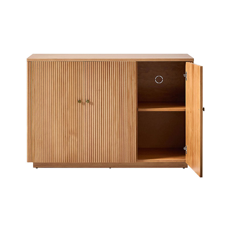 Mack Modern Fluted Solid Wood Sideboard with Elegant Storage Solution
