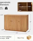 Mack Modern Fluted Solid Wood Sideboard with Elegant Storage Solution
