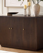 Mack Modern Fluted Solid Wood Sideboard with Elegant Storage Solution
