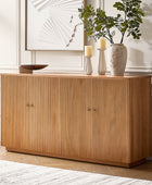 Mack Modern Fluted Solid Wood Sideboard with Elegant Storage Solution
