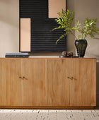 Mack Modern Fluted Solid Wood Sideboard with Elegant Storage Solution