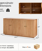 Mack Modern Fluted Solid Wood Sideboard with Elegant Storage Solution