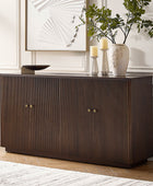 Mack Modern Fluted Solid Wood Sideboard with Elegant Storage Solution
