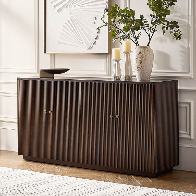 Mack Modern Fluted Solid Wood Sideboard with Elegant Storage Solution