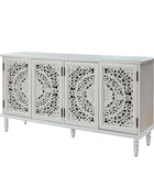 Emathides 63''  Solidwood Sideboard with Lighting & Wine Rack