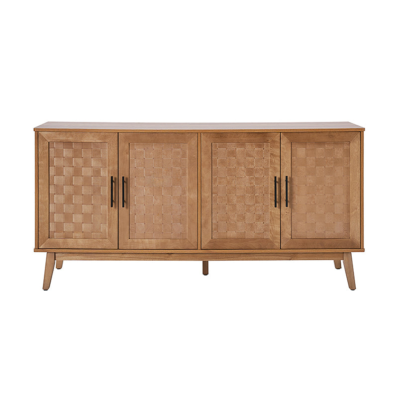 Horace 63" Wide Sideboard with Maple Veneer Woven Cabinet Doors