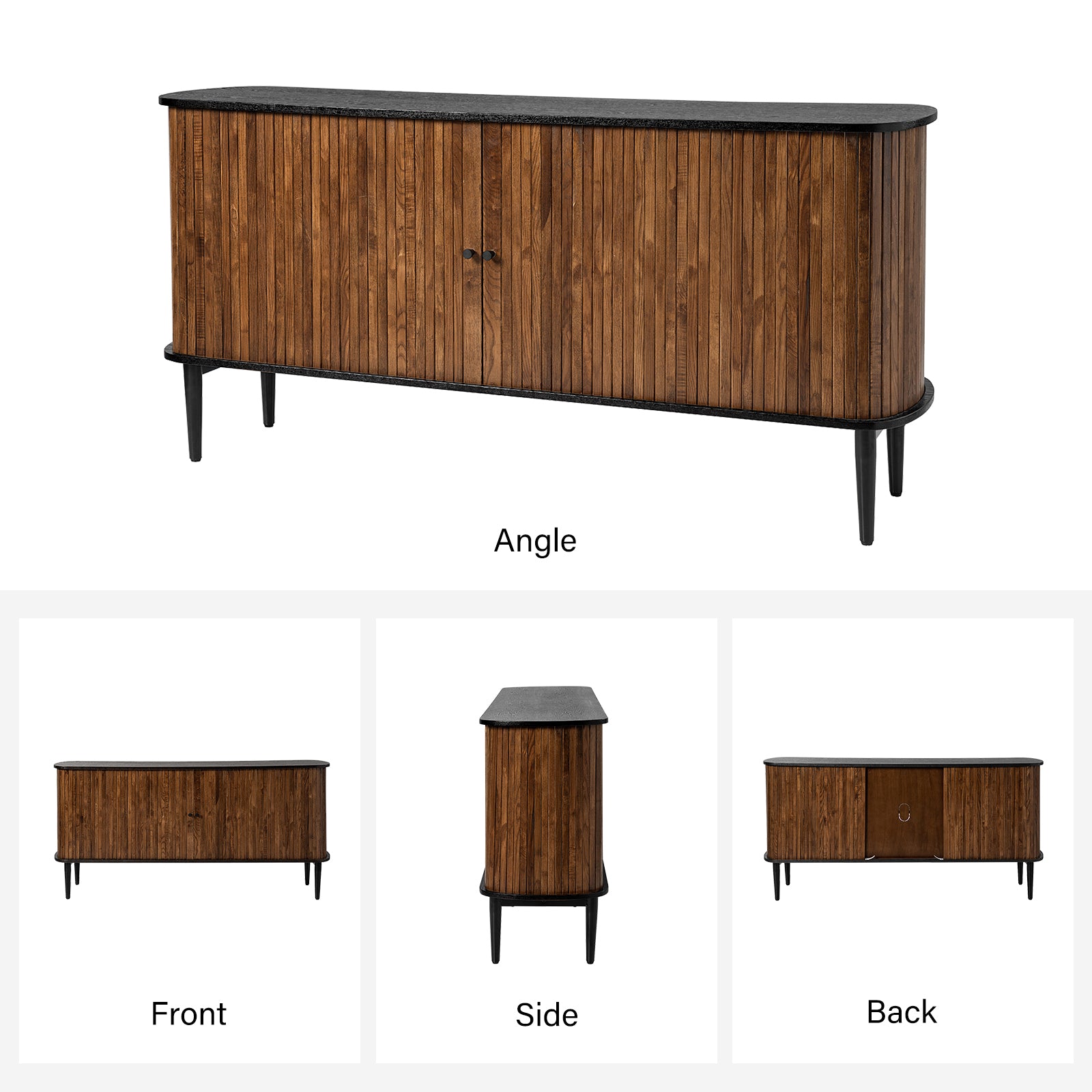 David 63"Wide Modern Sliding Door Sideboard