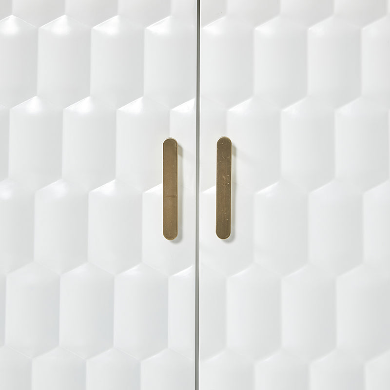 Modern Hexagonal Door Bruno 63" Wide Sideboard with Adjustable Shelves